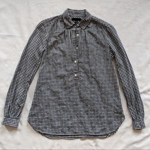 J Crew - Black & white gingham popover